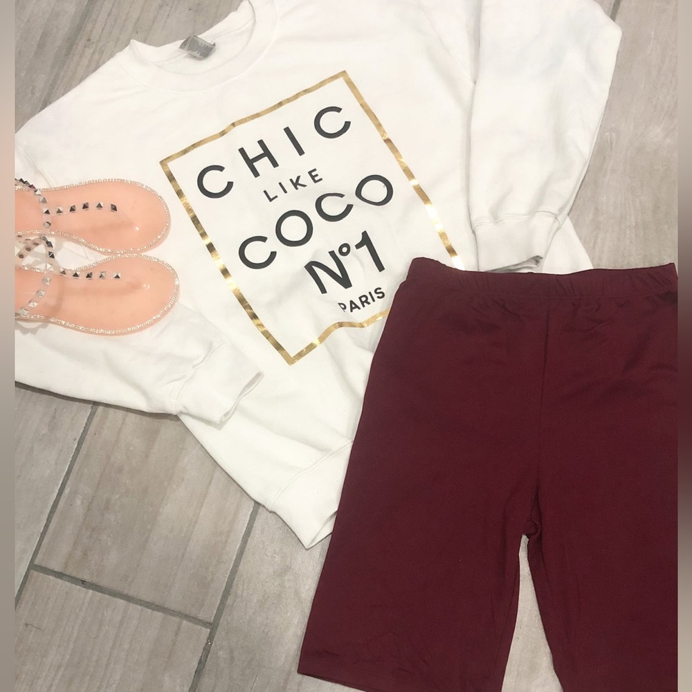 Chic Like Coco Sweatshirt White